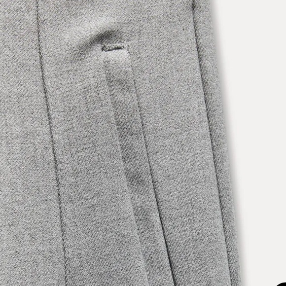 Zara high waisted pants trousers - pearl grey - Picture 3 of 8